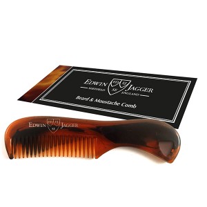 Edwin Jagger  Pieptene pentru barba si mustata, Tortoiseshell Edwin Jagger  Pieptene pentru barba si mustata, Tortoiseshell